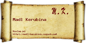 Madl Kerubina névjegykártya